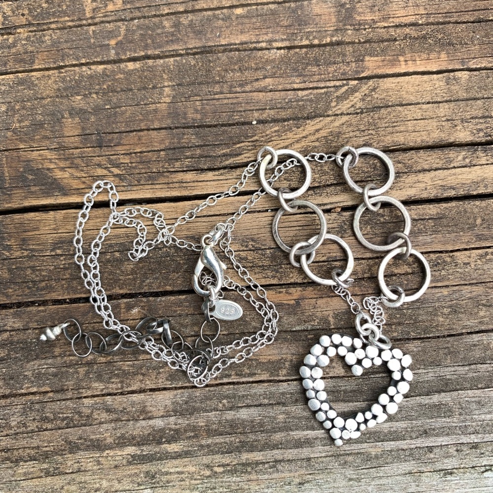 Silver heart necklace